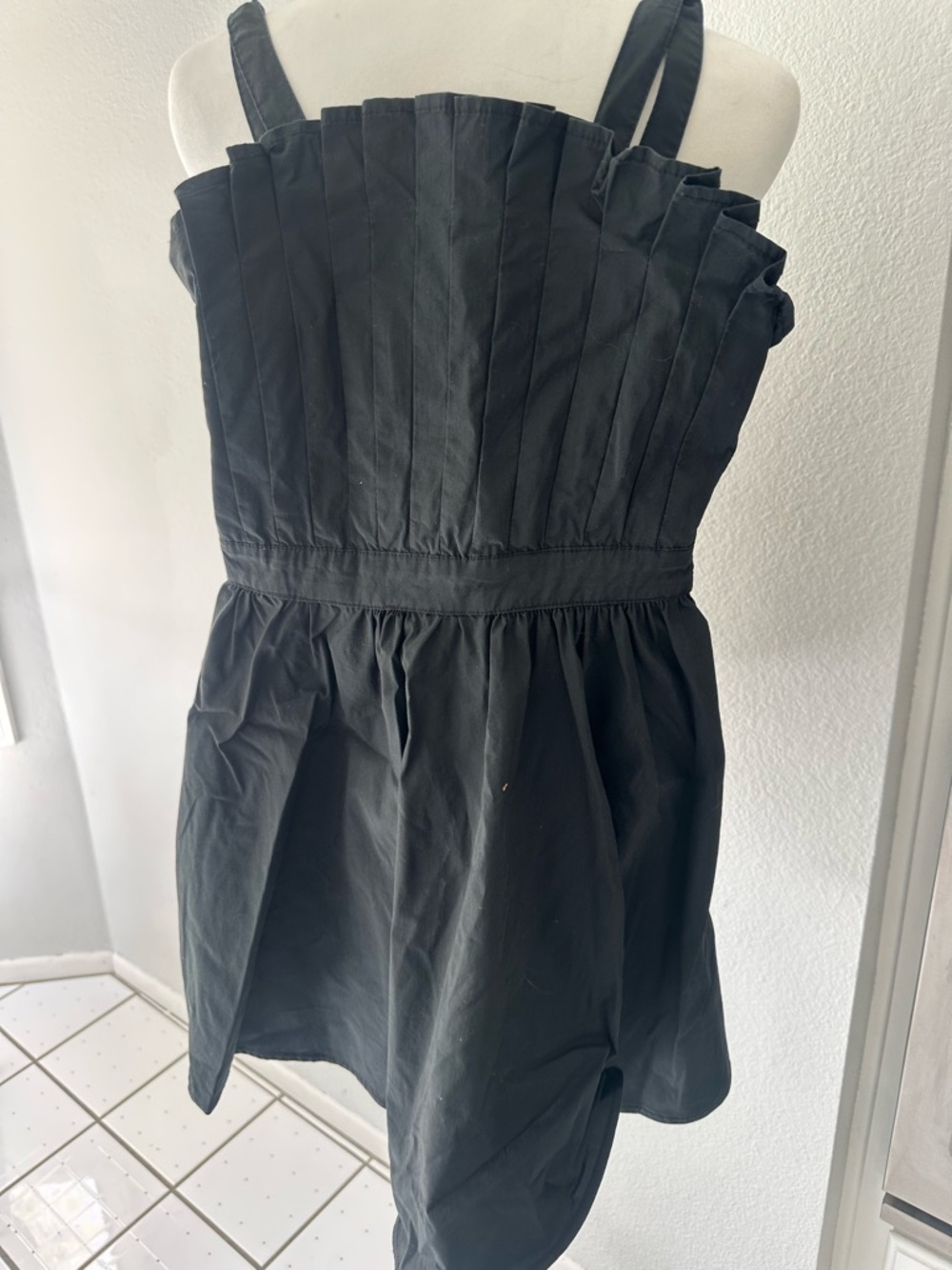 Nordstrom Black Pleated Bodice Girls Formal Dress